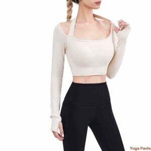 braune Schlag-Yogahose RUXI lb371