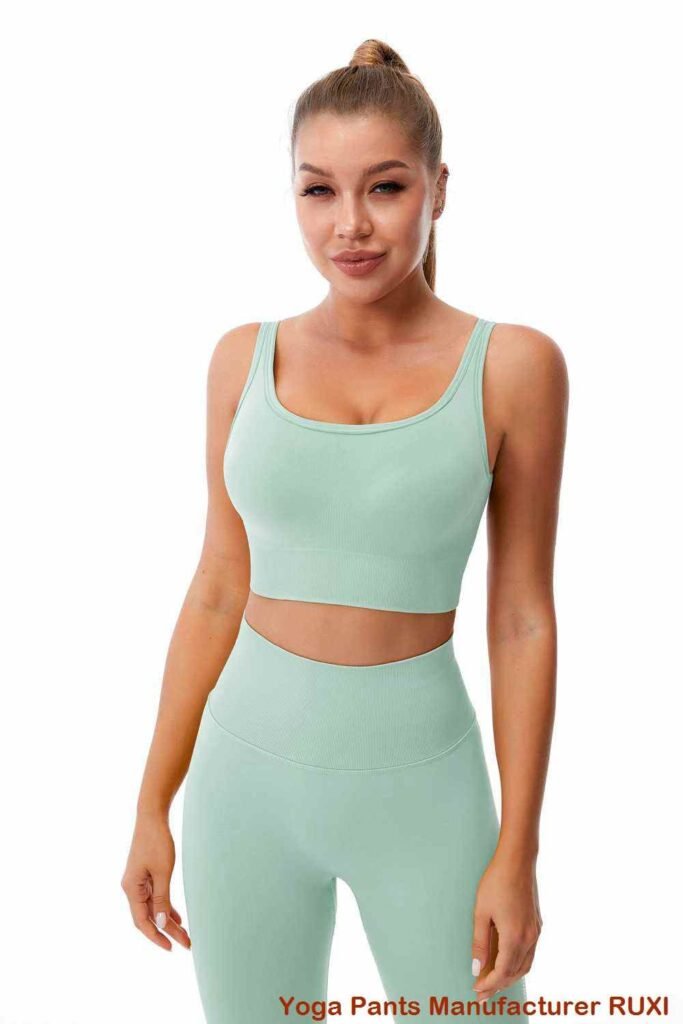 Yoga-Crop-Top mit langen Ärmeln