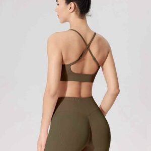 weißer Longline-Sport-BH RUXI